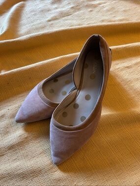 Boden Pointed-Toe Flats in Blush Suede